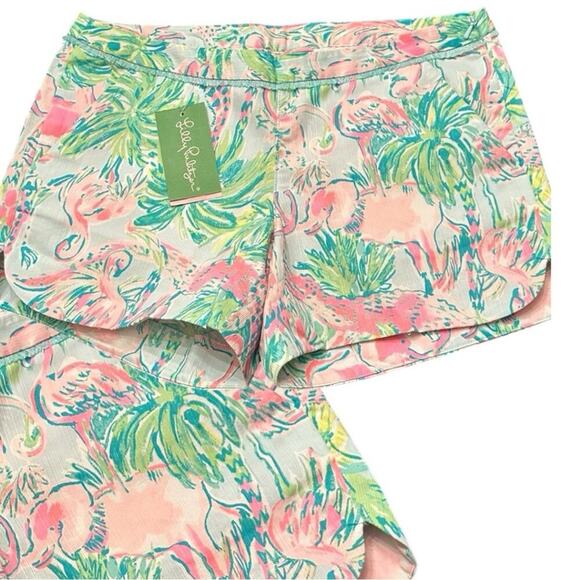 Lilly Pulitzer Pants - NWT Lilly Pulitzer Adie Short Seasalt Blue On Parade Jungle Zoo  Animals Size 0
